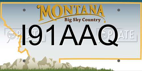 I91AAQ Montana License Plate