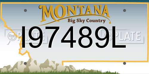 I97489L Montana License Plate