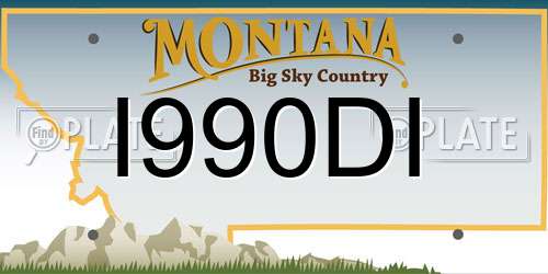 I990DI Montana License Plate