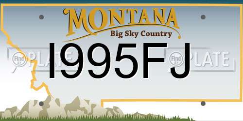 I995FJ Montana License Plate