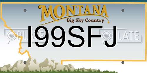 I99SFJ Montana License Plate