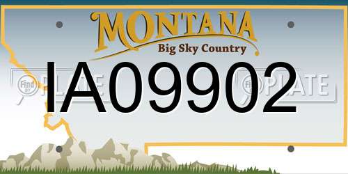 IA09902 Montana License Plate