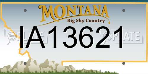 IA13621 Montana License Plate