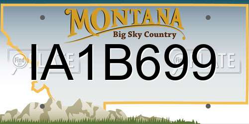 IA1B699 Montana License Plate