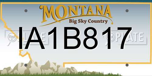 IA1B817 Montana License Plate