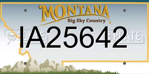 IA25642 Montana License Plate