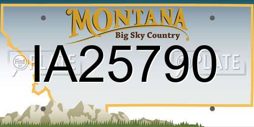 IA25790 Montana License Plate