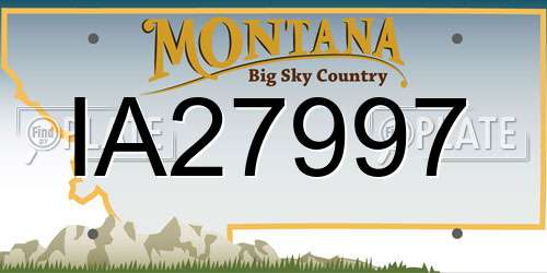 IA27997 Montana License Plate