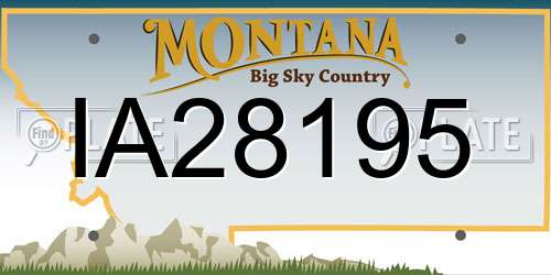 IA28195 Montana License Plate