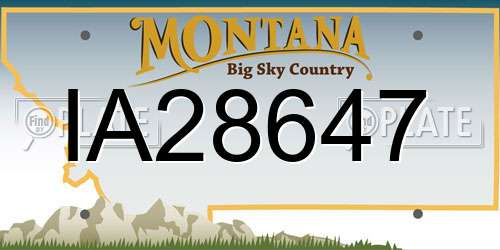 IA28647 Montana License Plate