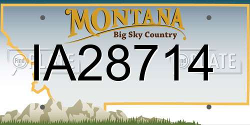 IA28714 Montana License Plate