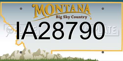 IA28790 Montana License Plate