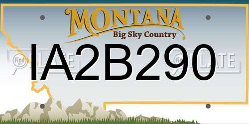 IA2B290 Montana License Plate