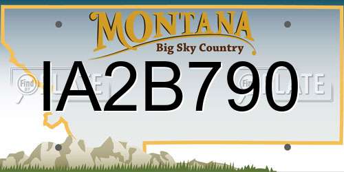IA2B790 Montana License Plate