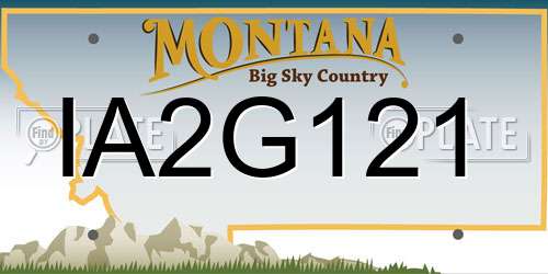 IA2G121 Montana License Plate