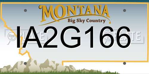 IA2G166 Montana License Plate