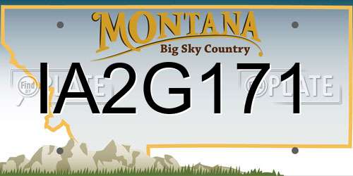IA2G171 Montana License Plate