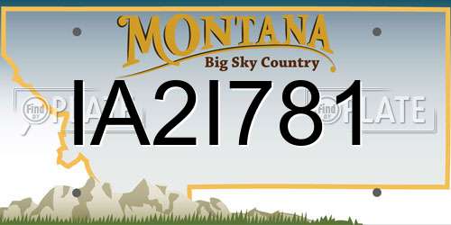 IA2I781 Montana License Plate
