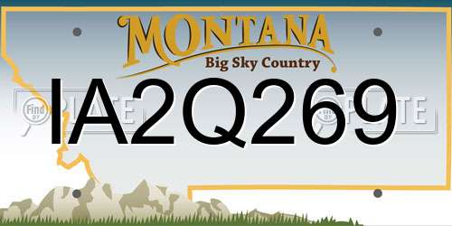 IA2Q269 Montana License Plate
