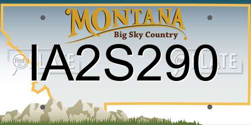 IA2S290 Montana License Plate