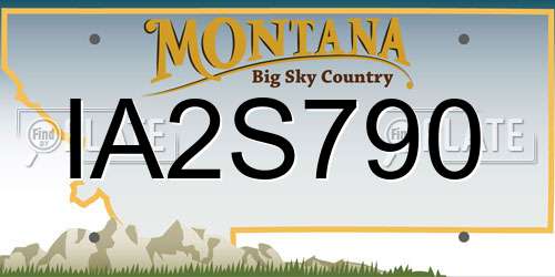 IA2S790 Montana License Plate