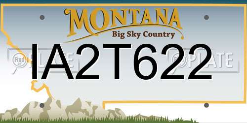 IA2T622 Montana License Plate