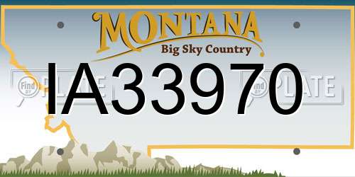 IA33970 Montana License Plate