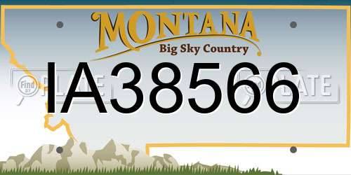 IA38566 Montana License Plate
