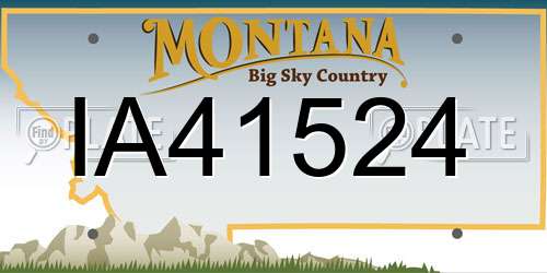 IA41524 Montana License Plate