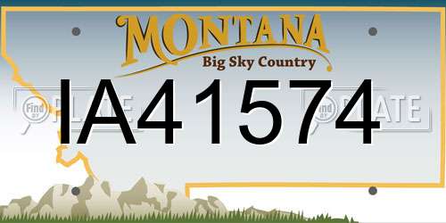 IA41574 Montana License Plate