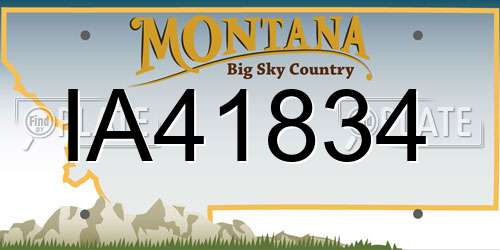 IA41834 Montana License Plate