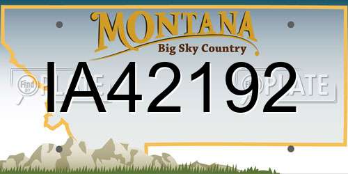 IA42192 Montana License Plate