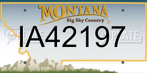 IA42197 Montana License Plate