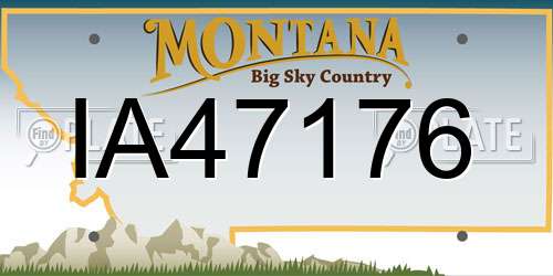 IA47176 Montana License Plate