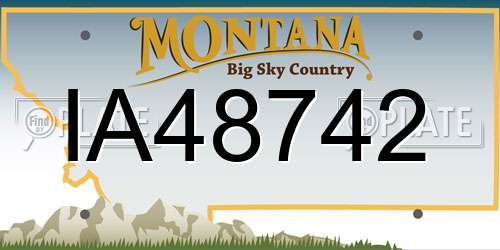 IA48742 Montana License Plate