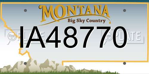IA48770 Montana License Plate