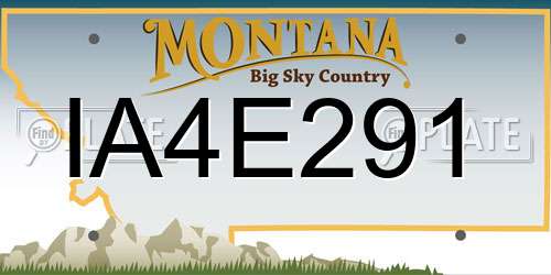 IA4E291 Montana License Plate