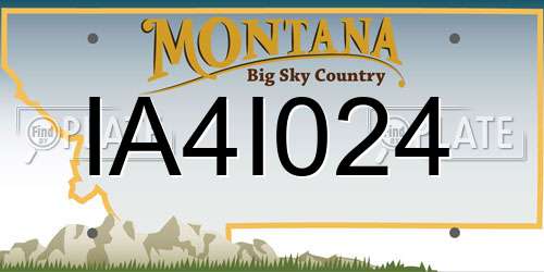 IA4I024 Montana License Plate