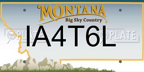 IA4T6L Montana License Plate