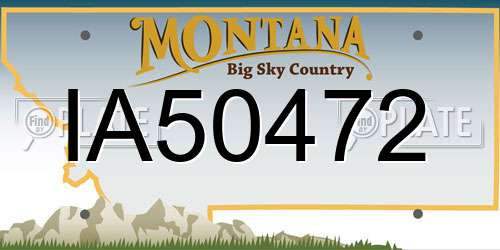 IA50472 Montana License Plate