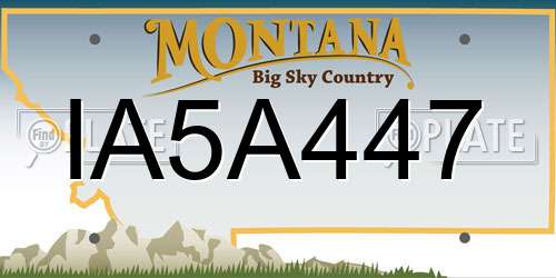 IA5A447 Montana License Plate