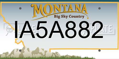 IA5A882 Montana License Plate