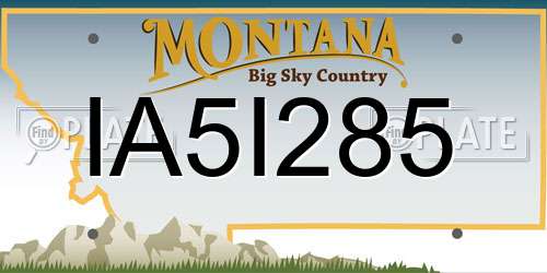 IA5I285 Montana License Plate
