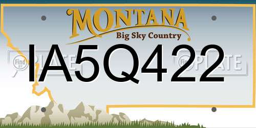 IA5Q422 Montana License Plate