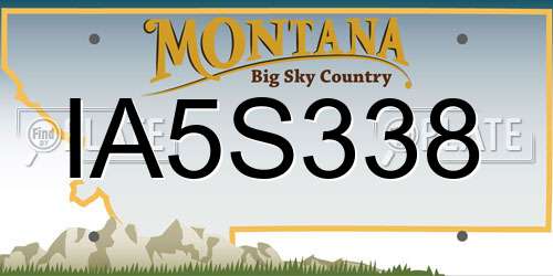 IA5S338 Montana License Plate
