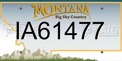 IA61477 Montana License Plate