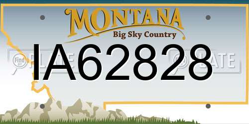 IA62828 Montana License Plate