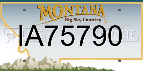 IA75790 Montana License Plate