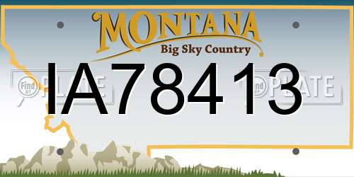 IA78413 Montana License Plate