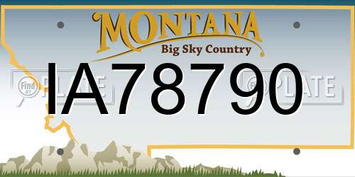 IA78790 Montana License Plate